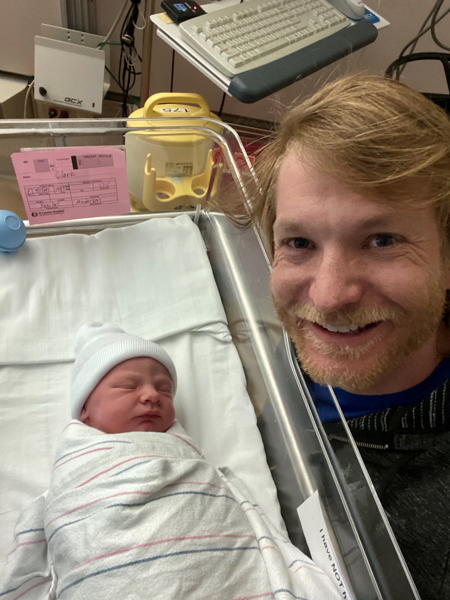 AsmBillQuirk's tweet photo. Last week my son, Ian, and daughter-in-law, Shannon, gave my wife and I the most wonderful gift...the birth of our first granddaughter. Emily Rose Clark was born a health 7lb 11oz and measured 21". Being fully vaccinated, we can visit her soon. https://t.co/JrJauNgDX5