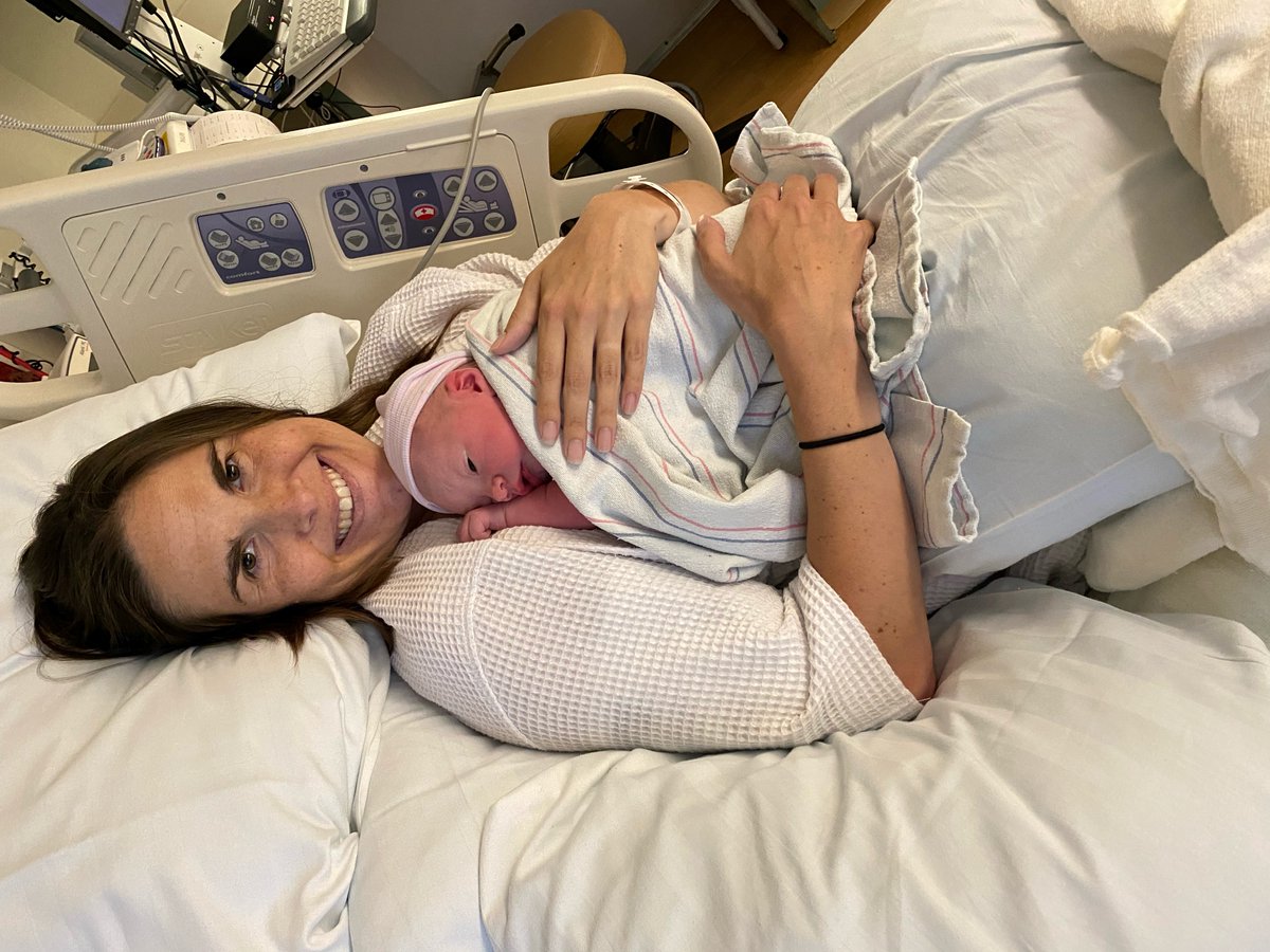 AsmBillQuirk's tweet photo. Last week my son, Ian, and daughter-in-law, Shannon, gave my wife and I the most wonderful gift...the birth of our first granddaughter. Emily Rose Clark was born a health 7lb 11oz and measured 21". Being fully vaccinated, we can visit her soon. https://t.co/JrJauNgDX5