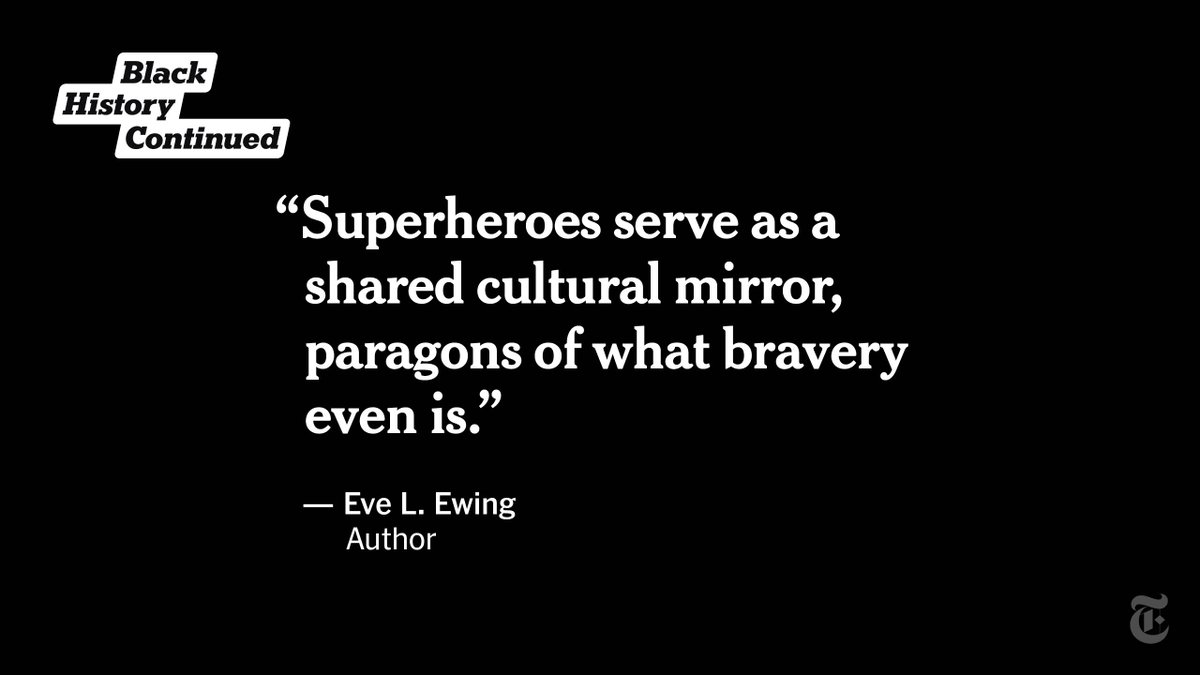 As part of our look at Black superheroes, we asked Eve L. Ewing, author of the Marvel series Ironheart, and Evan Narcisse, the author of “Rise of the Black Panther," to share perspectives on the politics of being a Black comic-book writer.  https://nyti.ms/3xlWG75 