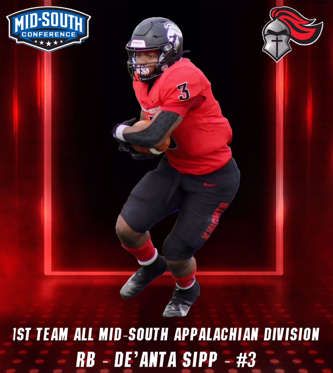 GoKnightsFB's tweet photo. 🚨PLAYMAKER ALERT🚨 
Super excited to congratulate these ballers on their All-Conference accolades! Pt 1:
@YourEminence3 
@be_legendary74 
Twitterless James Castleberry
@seanrayy7 
#KCUBuilt #DarkKnights https://t.co/nc6xKHcgKy
