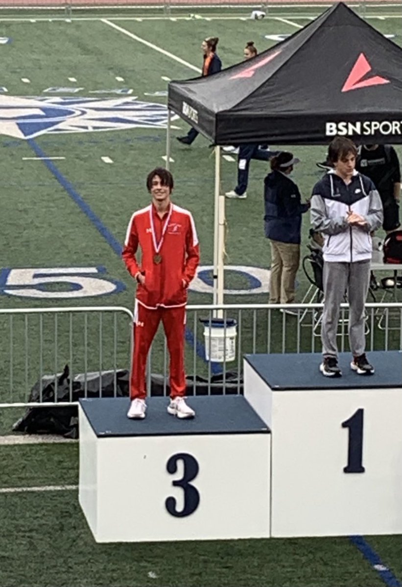 Diego Heredia representing Sharyland High School on the podium!!! Congratulations!!! #SHS #WAR #RunSHS