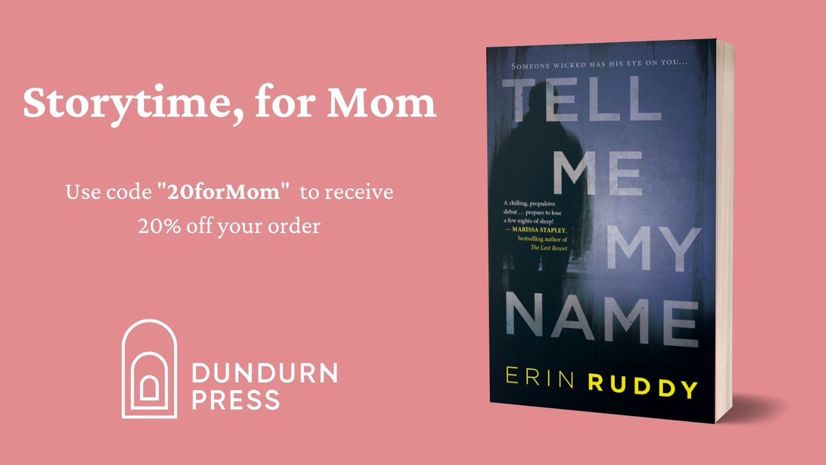 Storytime, for Moms who love a cottage retreat.

In TELL ME MY NAME by @ehruddy, a trip turns into a violent kidnapping, and a wife who learns her husband is hiding something...

Order now with code '20forMom' to get 20% off! dundurn.com/mothers-day

#MothersDay