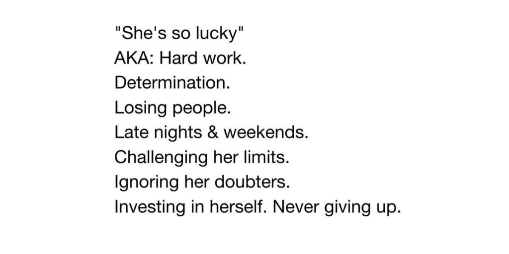 kellythiel15's tweet photo. the "luckiest" people I've met have an indomitable will. Making assumptions never gets anyone too far. https://t.co/4nqD6YuAOC