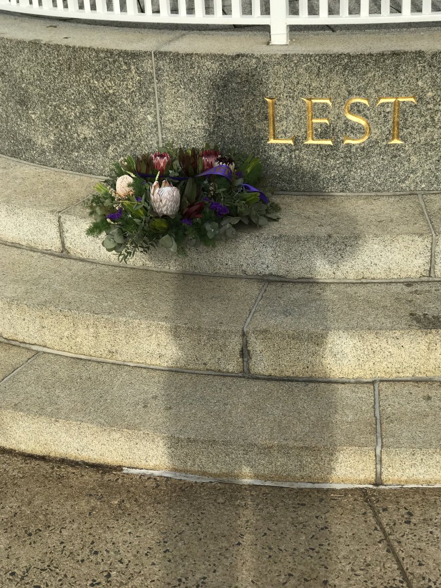 I was going to lay a wreath at our dawn service for ANZAC day but we have gone into a 3 day lockdown so I went straight to the memorial to honour our past and present service personnel on behalf of the Freemasons of WA. Lest we forget.