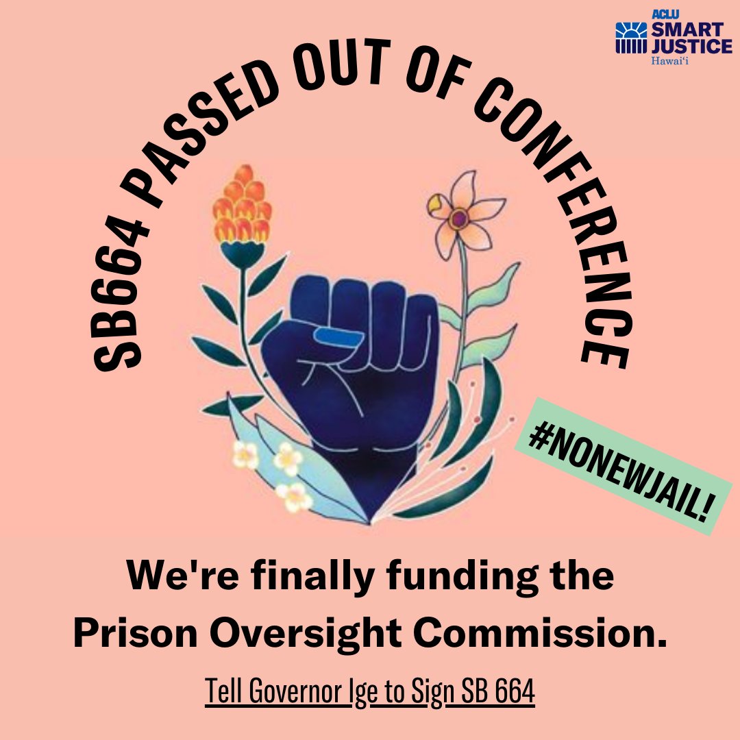 You did it! In a powerful testament to people power, your calls, emails, and testimonies had a profound impact and helped pass SB664, #NoNewJail!

Call Gov. Ige at (808) 586-0034 and ask him to sign SB664 into law to better protect and support our community here in Hawai’i.
