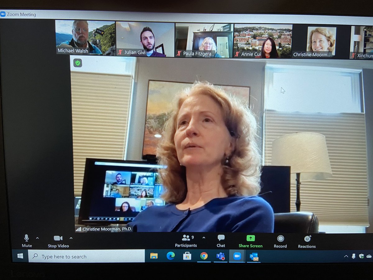 Thank you Dr. Christine Moorman for virtually visiting WVU marketing faculty and doctoral students today. You are a true thought leader and your  comments and insights were inspiring. <a href="/wvuchambers/">WVU John Chambers College of Business & Economics</a>