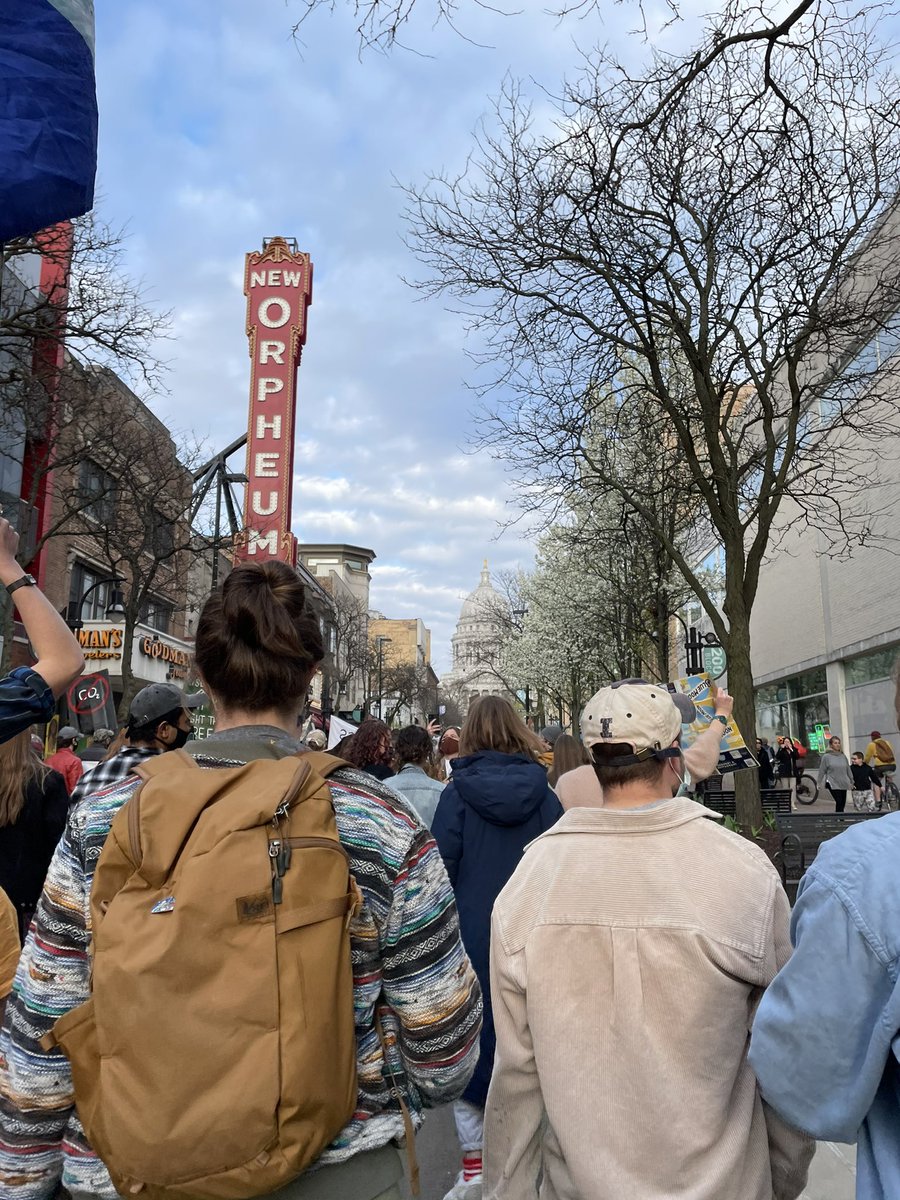 nadaelmikashfi's tweet photo. Two things I learned at the #climatestrike today: 

1) a heavy ass megaphone &amp; wind don’t make for a good speech performance 

2) the youths are the future

Thank you @d8alder, @FrancescaHongWI, @wscacmadison, @mcprestigiacomo, &amp; so many others for inspiring me today &amp; everyday. https://t.co/liop2EkjvJ