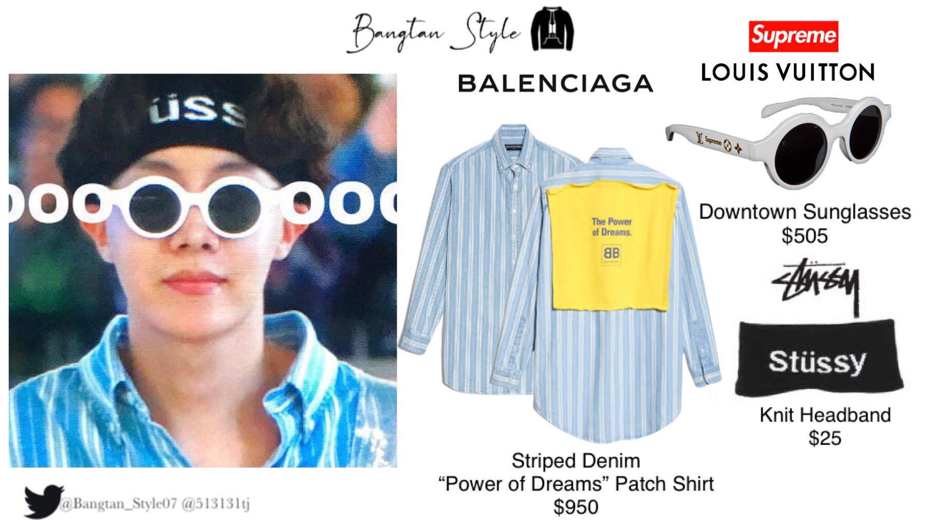 Bangtan Style⁷ (slow) on X: Twitter Post 210424 Hobi wears LOUIS