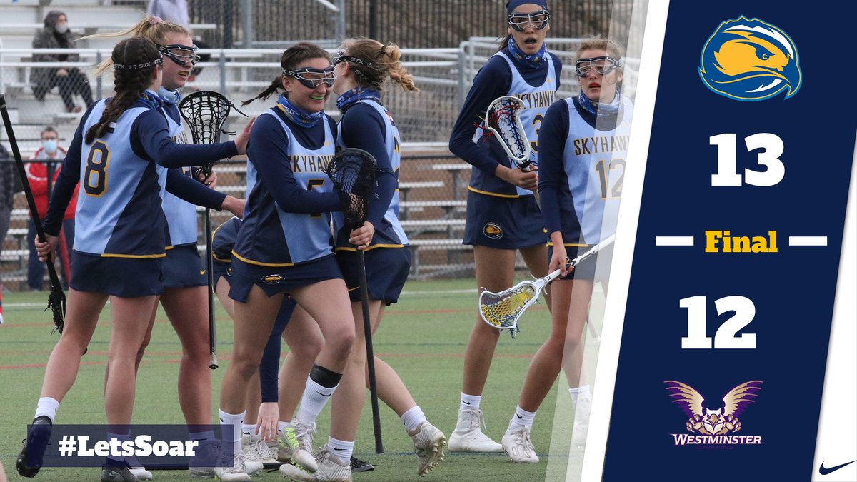 WLAX: Skyhawks outscore Westminster 8-4 in the second half, earn a nail-biting 13-12 victory!! FLC freshman Haley Dostie leads the way with four goals, Basso makes eight saves #TalonsUp #LetsSoar