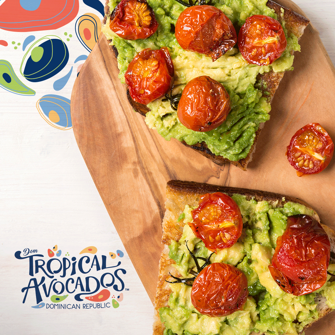 Let’s make an avocado toast today! Mashed avocado spread over crusty whole-wheat bread, finished with olive oil, red pepper flakes, and flaky sea salt. 
#TropicalAvocados #AvocadosfromDR #DominicanRepublic #Avocados