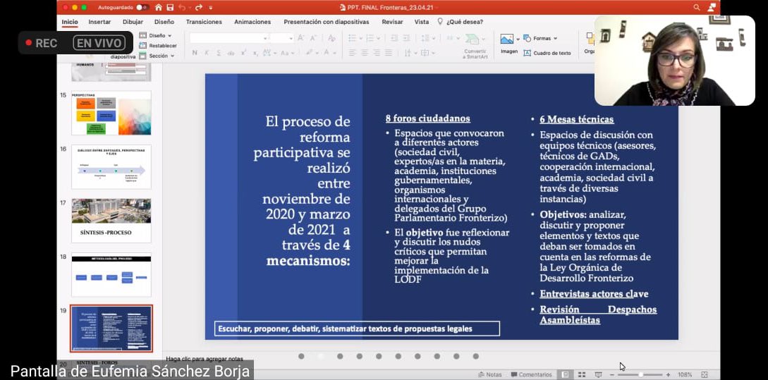 ((🔴)) 𝗔𝗛𝗢𝗥𝗔
Estamos en la sesión de transición del Grupo Parlamentario Fronterizo con los nuevos legisladores electos para el período 2021-2025, <a href="/ConagopareN/">Conagopare Nacional</a>, <a href="/CongopeEcuador/">CONGOPE</a>, 
<a href="/AMEcuador/">Municipalidades Ec</a> y cooperación internacional <a href="/GIZEcuador/">GIZ Ecuador</a>.

#DefendemosNuestrasFrontera