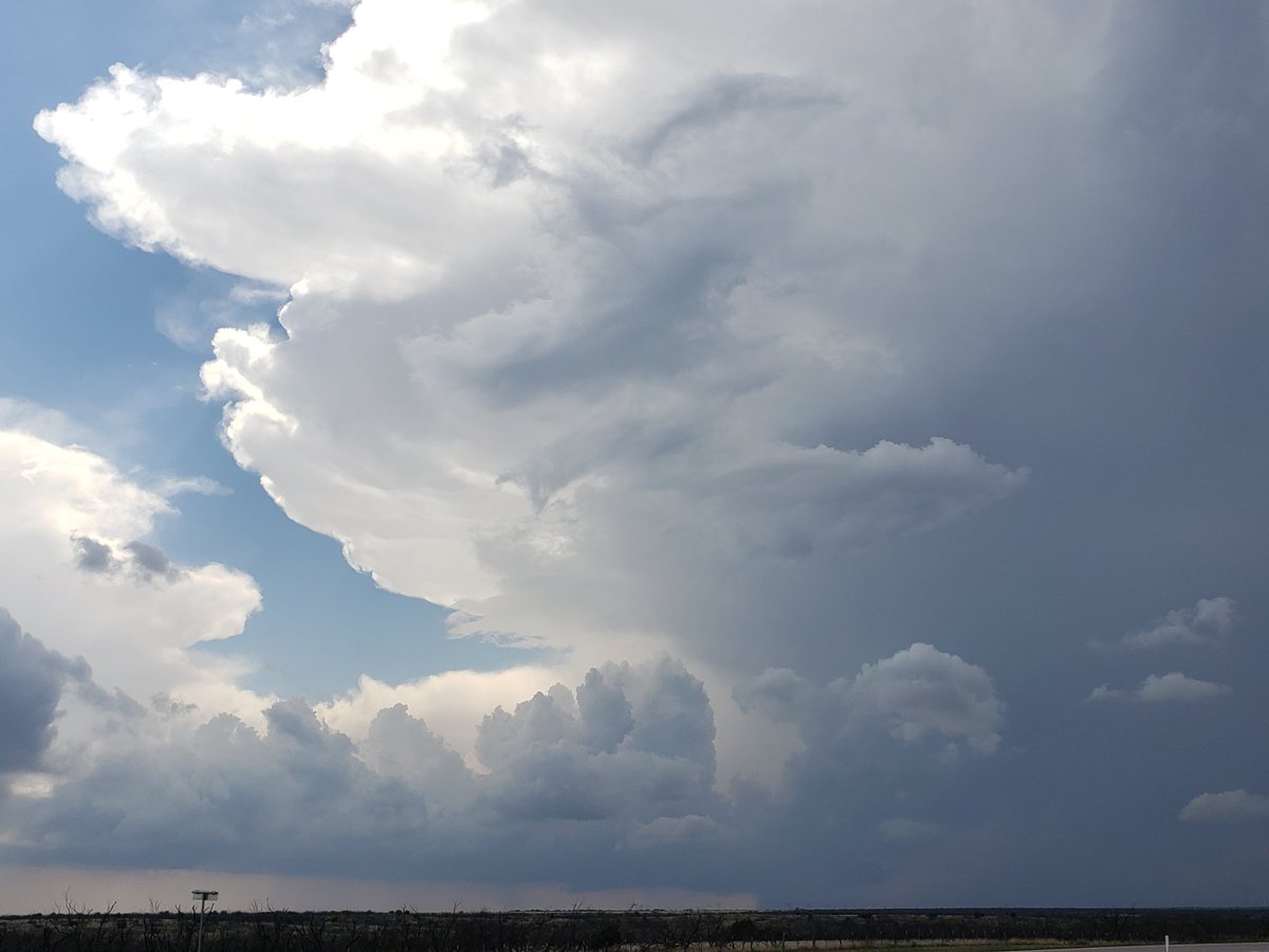 On 287 headed towards the tornado warned supercell south of Childress, Texas. She's a beaut, Clark.