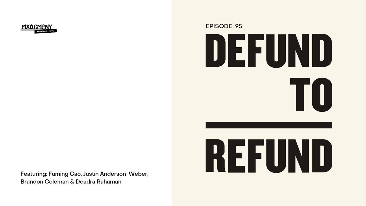 AskMixedCompany's tweet image. .#AnotherOne #NewEpisode @Defund2Refund is an initiative founded by @hugeinc to help Americans rethink public safety and redirect resources to build safer, healthier communities through storytelling. Learn more about their mission. #StreamingNow m.soundcloud.com/ask-mixed-comp…