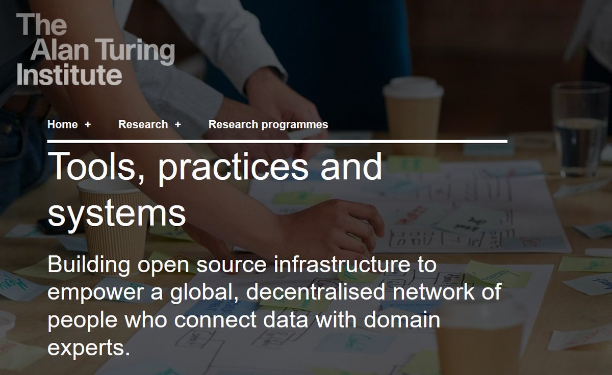 I started out introducing the Tools, Practices & Systems Programme that I run  @turinginst. And I said - as I always do - that I want to rename it to  #OpenInfrastructure because that is a MUCH more exciting and forwards looking space to energise innovation.  https://www.turing.ac.uk/research/research-programmes/tools-practices-and-systems