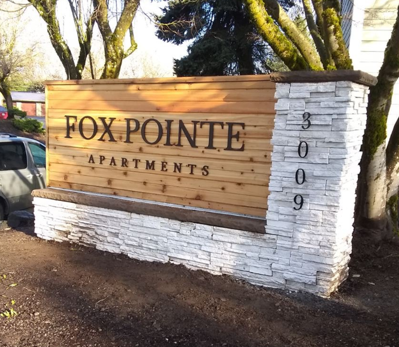meyersignco's tweet photo. Thank you to Fox Pointe Apartments in Vancouver, Washington for the opportunity to make their community’s monument sign. https://t.co/tik6orxHG9