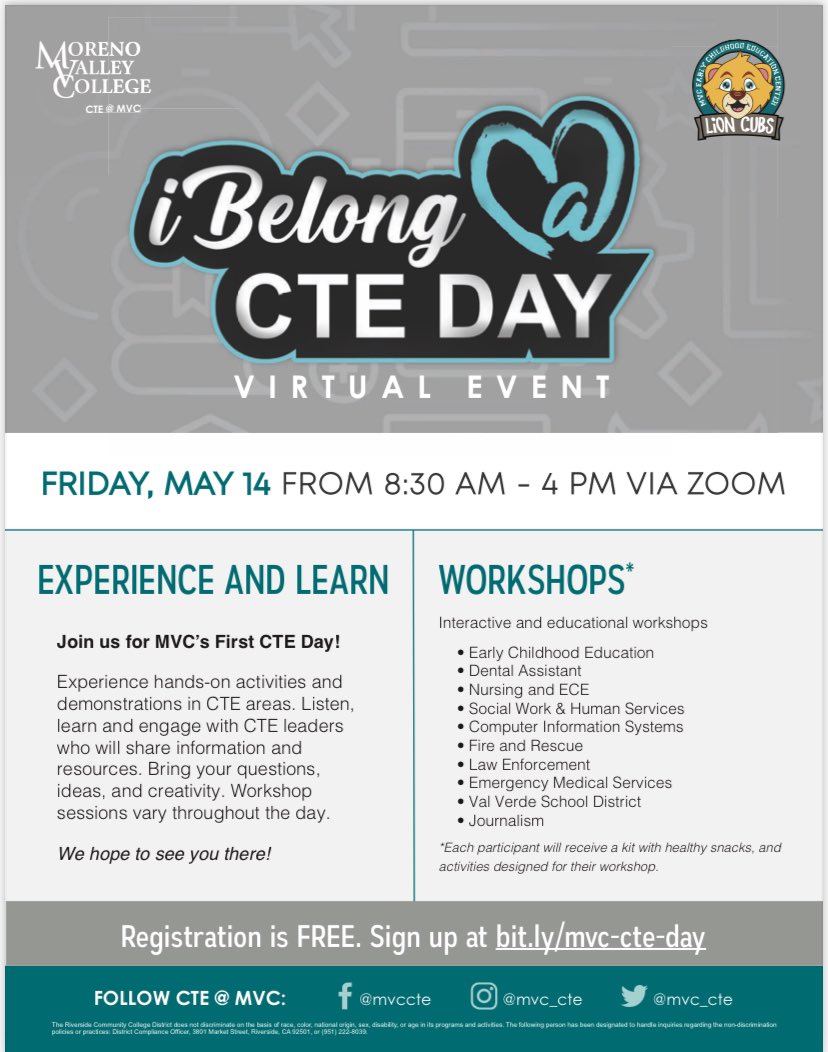 🚨CTE ALERT🚨Come and experience what <a href="/mvc_cte/">CTE@MVC</a> has to offer at their virtual workshop opportunity. Register here: forms.office.com/pages/response… @OrangeVistaHS #weareov