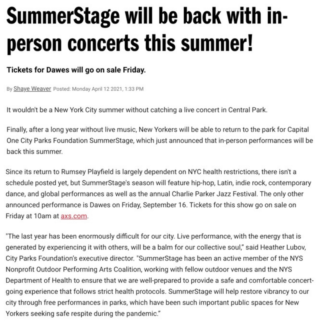 SummerStage tweet media