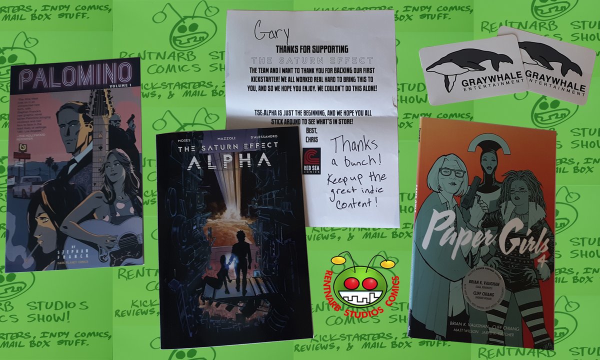 Reviews! Campaigns! MAIL! @stephan_franck  @fromdarkplanet  @thesaturneffect  @reed_hb  @WinstonGambro  @Rchrismoses  @CoinToMonster  @cliffchiang  @COLORnMATT  @jaredkfletcher  @ImageComics  @GraywhaleSLC <actually Ogden, Utah!