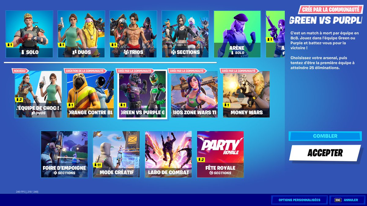 Code_Dux's tweet image. Ma map "Green VS Purple" est disponible comme LTM dans Fortnite! 🥳
Un énooorme merci pour cette incroyable opportunité @FortniteFR @FNCreate! 🇫🇷
#FortniteCreative @LaPlateformeFN