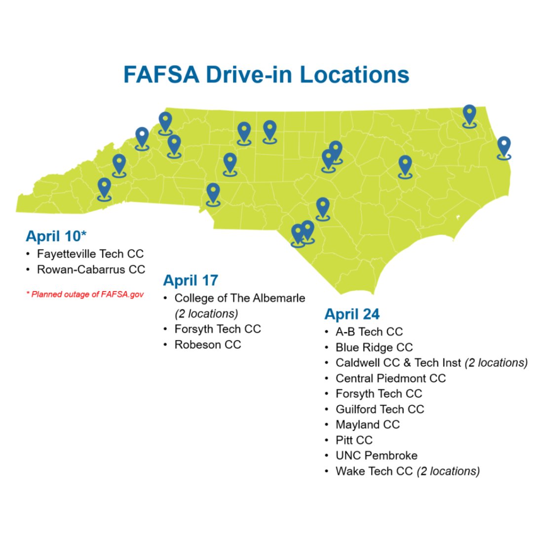 NCFirstInFAFSA's tweet photo. NORTH CAROLINA SENIORS: TOMORROW from 10am-2pm, head over to @abtech_cc. Remember to bring the items below and masked volunteers will help answer all your FAFSA questions through the safety of your car window! #DriveInToYourFuture #NCFirstInFAFSA https://t.co/r1C1sr9Wvv https://t.co/dPCBgnC9tB