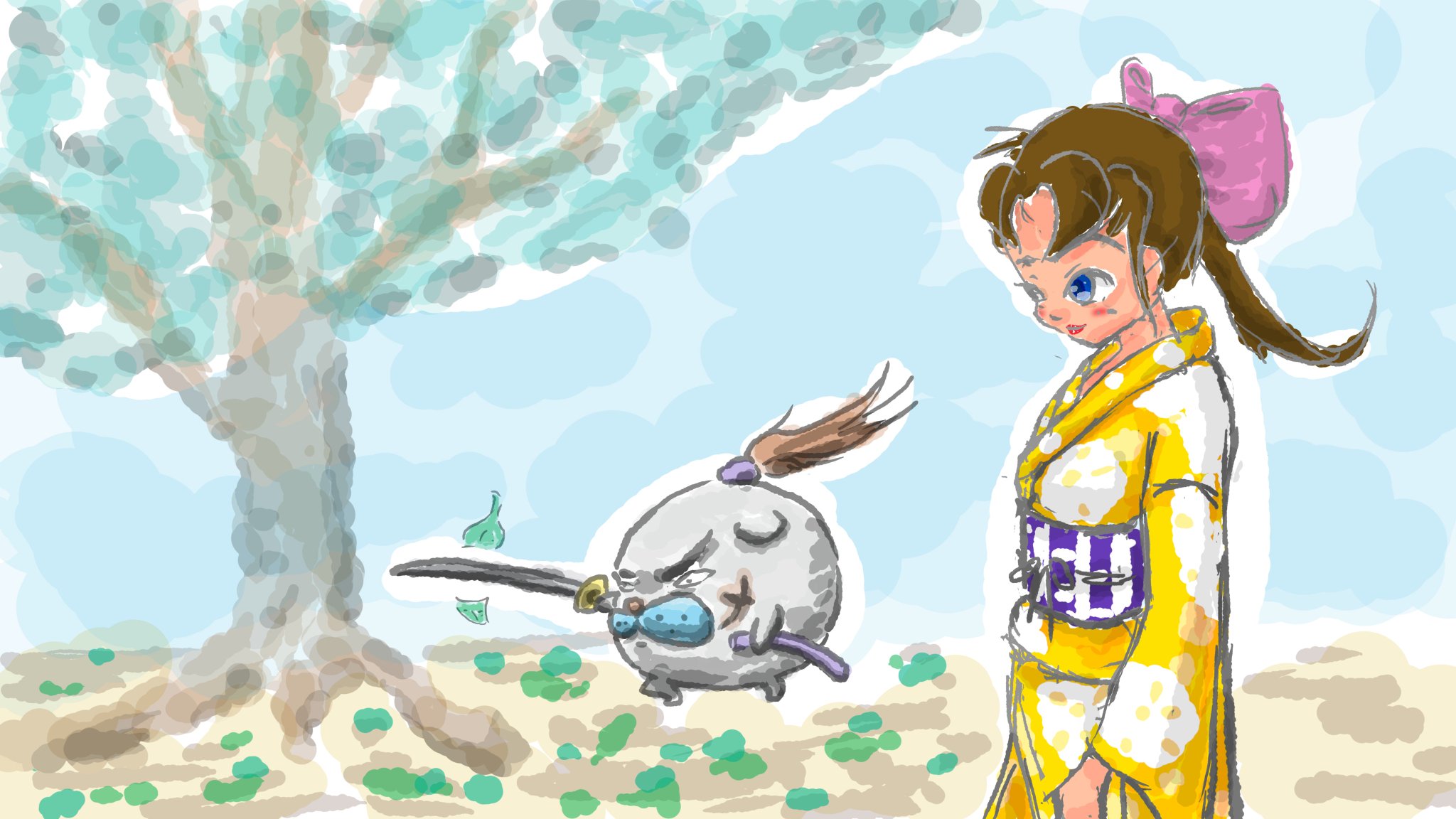 Takao がんばれ犬丸の中の人 るろうに剣心のオマージュを描いてみました えっ なんかちがう 雑 私の腕ではこれが限界でござんす W がんばれ犬丸 るろうに剣心 薫 るろ剣 絵描きさんと繋がりたい イラスト