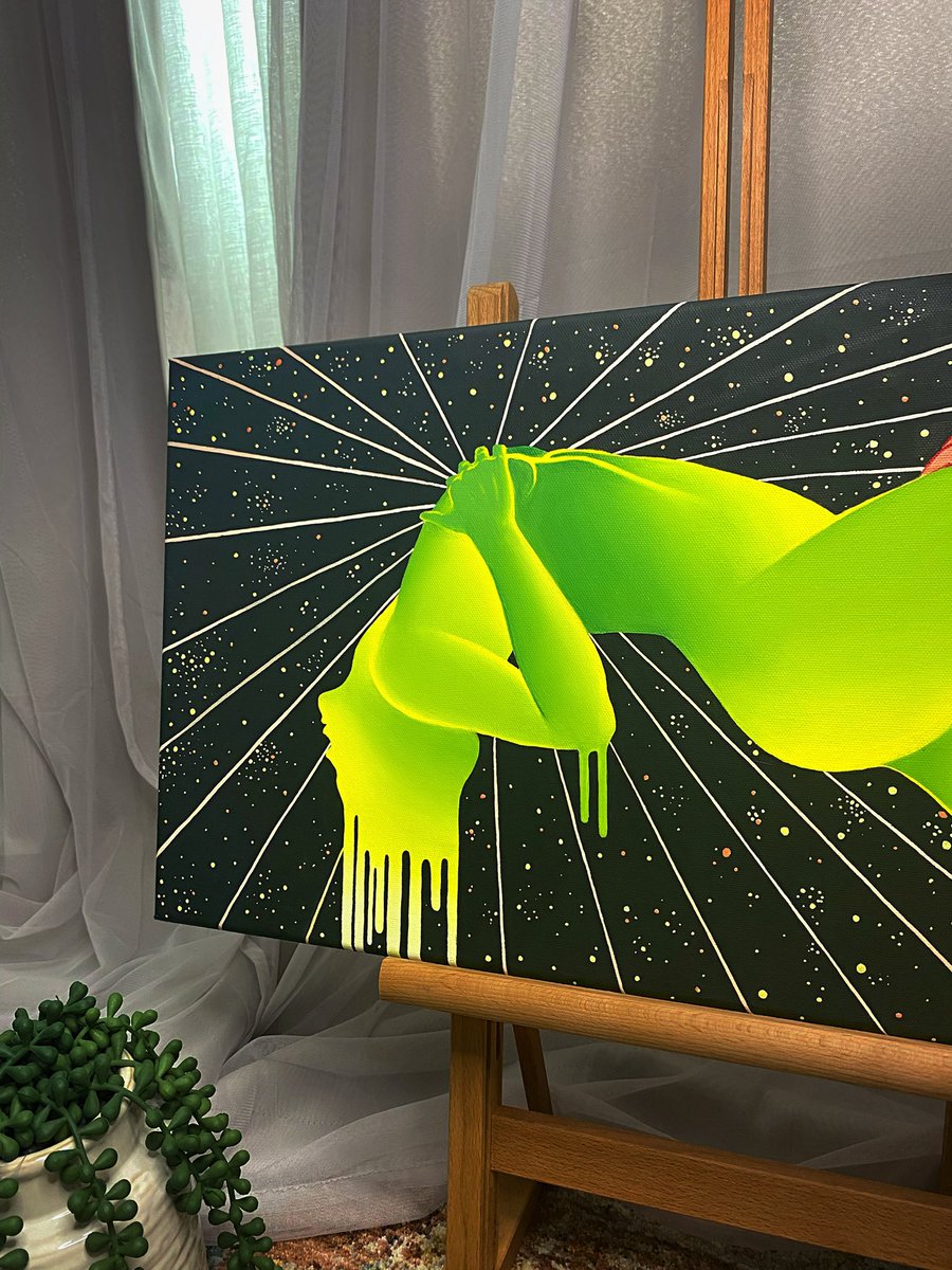 As I melt in your hands 
- Acrylic on 12x24” canvas