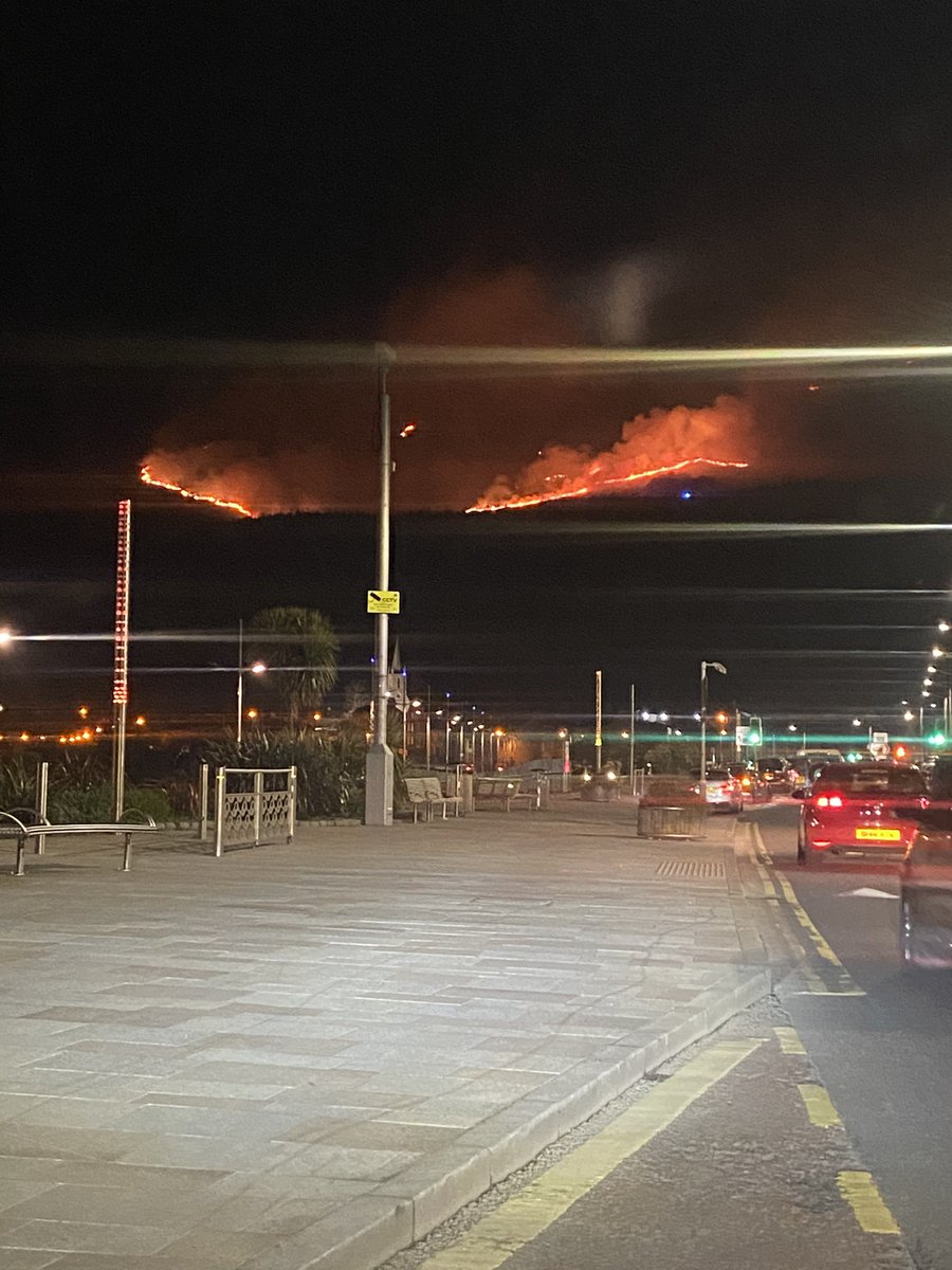 Mourne mountains on fire tonight