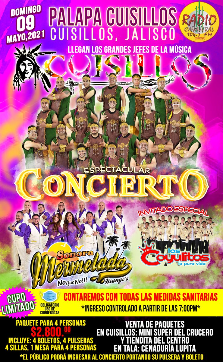 Cuisillos_'s tweet photo. ¡¡Los esperamos con muchas ansias en #ElGranRitual!!
No te puedes perder el #EspectacularConcierto de Tus #Cuisillos en La Palapa Cuisillos en Cuisillos, Jalisco!
¡Adquiere tus paquetes vía telefónica si eres foráneo!
¡¡Te esperamos!!
https://t.co/en5qg7UZe2 https://t.co/pTg4Flgu4q