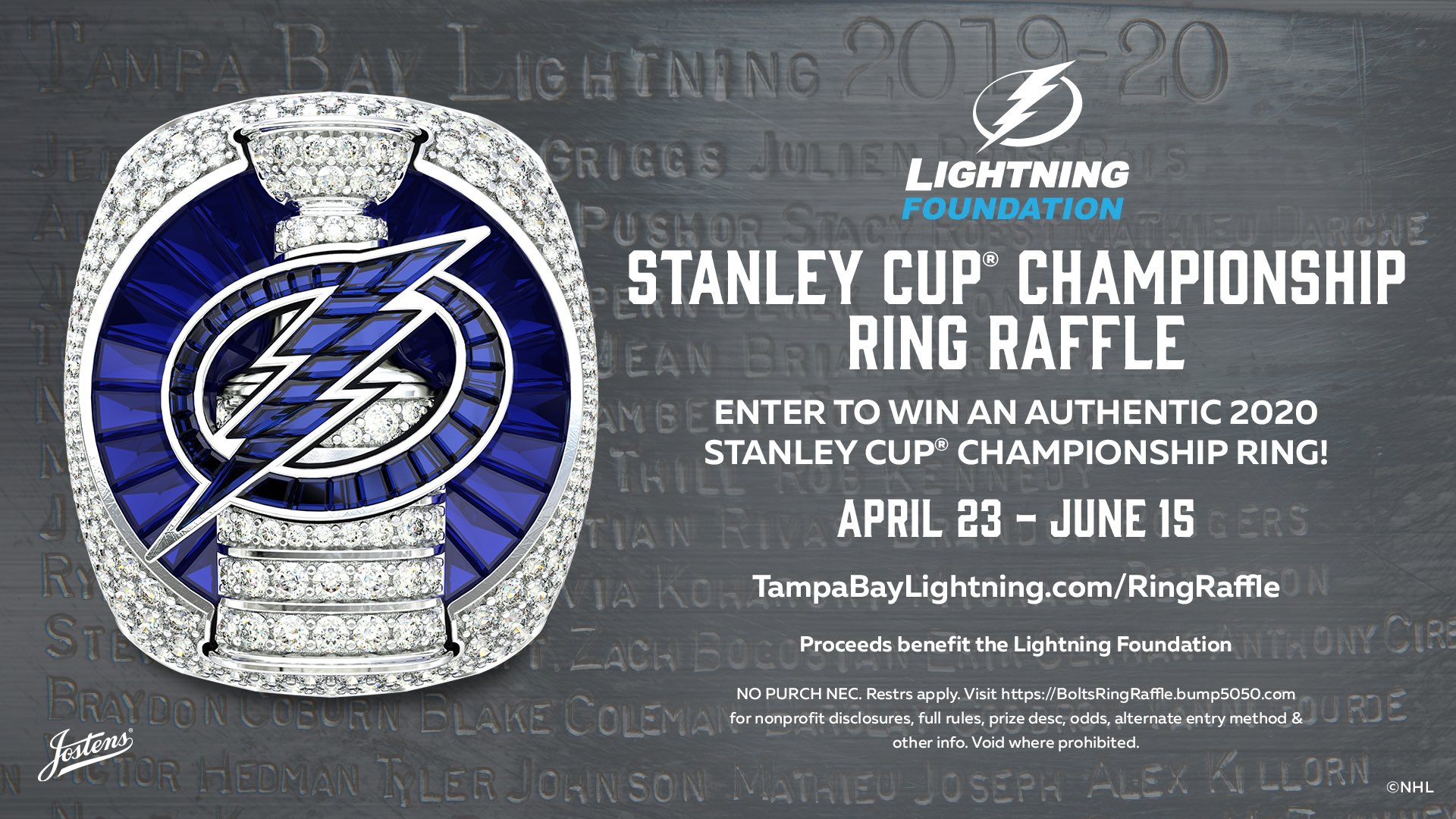 Lightning Foundation On Twitter Want A Chance To Own An Authentic 2020 Stanley Cup Championship Player Ring Enter Our Championship Ring Raffle By Visiting Https T Co Kqbffjherv Now Through June 15th For Your Chance