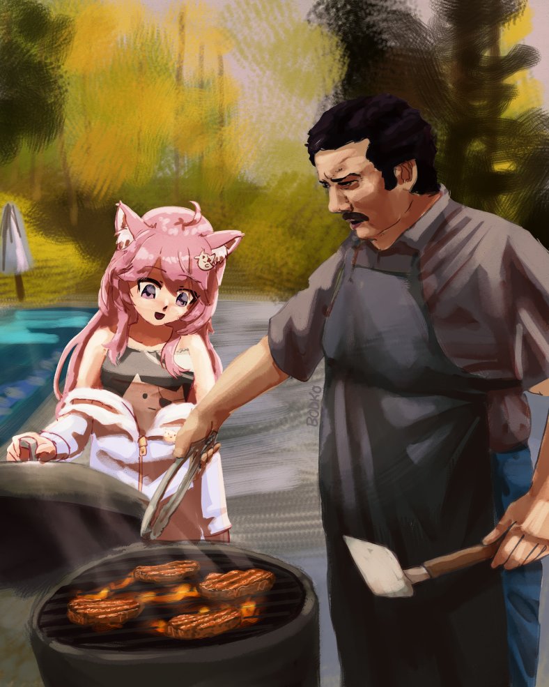 Pablo Escobar and @NyanNyanners grill.