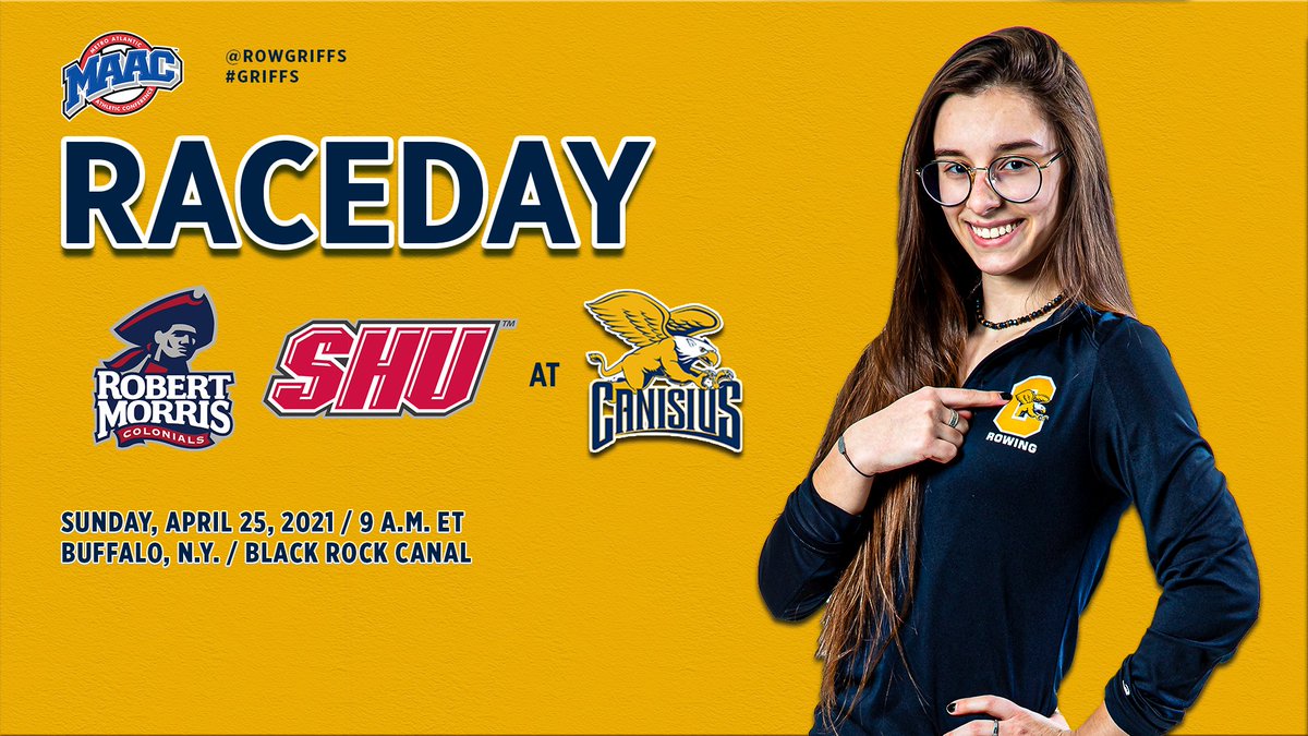 Canisius Rowing (@rowgriffs) on Twitter photo RACEDAY | For the third straight event, the #Griffs are racing on the friendly waters of the Black Rock Canal!
📍: Buffalo, N.Y. | Black Rock Canal
🆚: <a href="/RMURowing/">RMU Rowing</a> | <a href="/RowWithHeart/">Sacred Heart Rowing</a>
⌚️: 9 a.m.
#MAACROW RACEDAY | For the third straight event, the #Griffs are racing on the friendly waters of the Black Rock Canal!
📍: Buffalo, N.Y. | Black Rock Canal
🆚: <a href="/RMURowing/">RMU Rowing</a> | <a href="/RowWithHeart/">Sacred Heart Rowing</a>
⌚️: 9 a.m.
#MAACROW