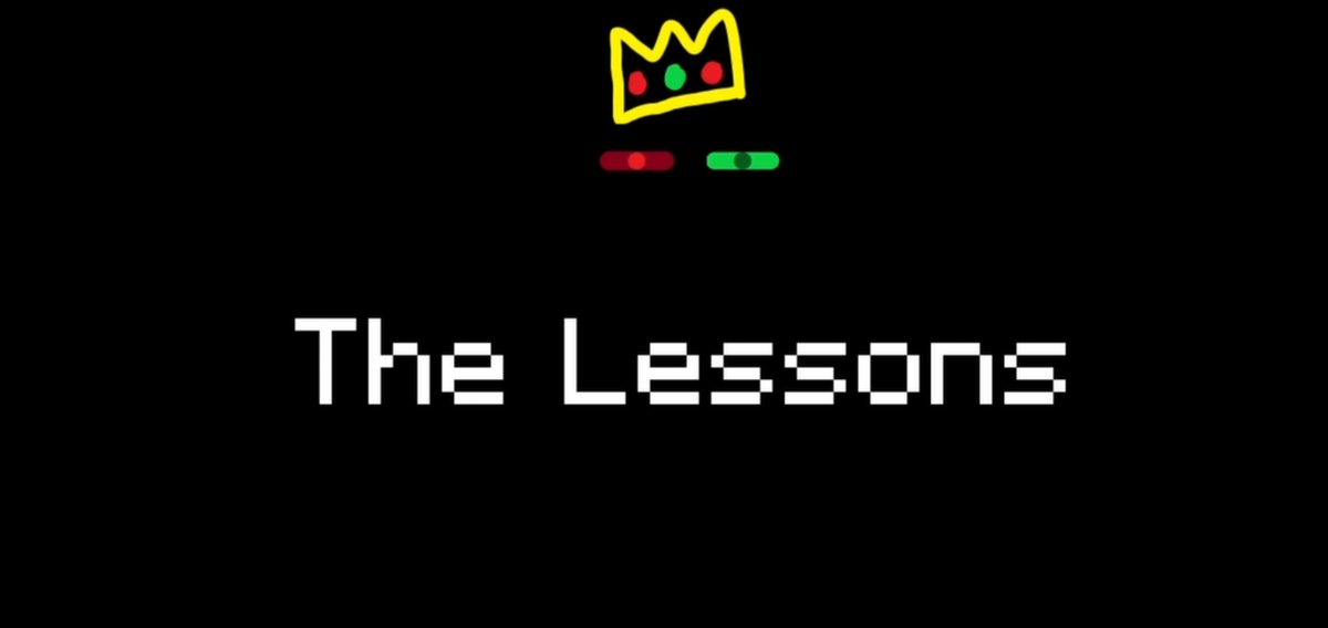 The stream starts with the countdown and a disclaimer that had been putted in the start of this threadAfter the countdown, the disclaimer text was replaced with the title, "The Lessons", with the enderman noises coming in