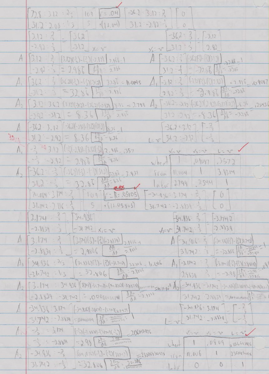 The beauty of this whole thing is that I ended up creating a sort of heuristic to speed up the calculation process, that my professor didn't even know you could do, and I got to use it for the final