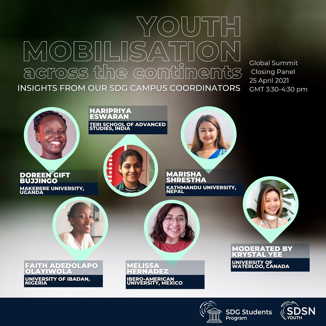 faith_adedolapo's tweet photo. I am excited to be a panelist at the closing ceremony of the Global Summit. It is amazing to be recognised as a Youth mobiliser towards Partnership and Innovative Solutions for the SDGs. See you there!

#sustainability #SDGs #SSPGlobalSummit #youthleadership https://t.co/ujiqNuuYT5