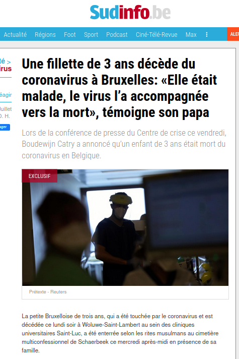 L'interview du père publiée le 25 juillet : est-ce que c'est lui qui a cherché à prendre contact avec des journalistes, pour rectifier les déclarations qu'il aurait lues ou entendues et qui passaient sous silence la gravité de l'état de santé de l'enfant avant le covid ? 67/n