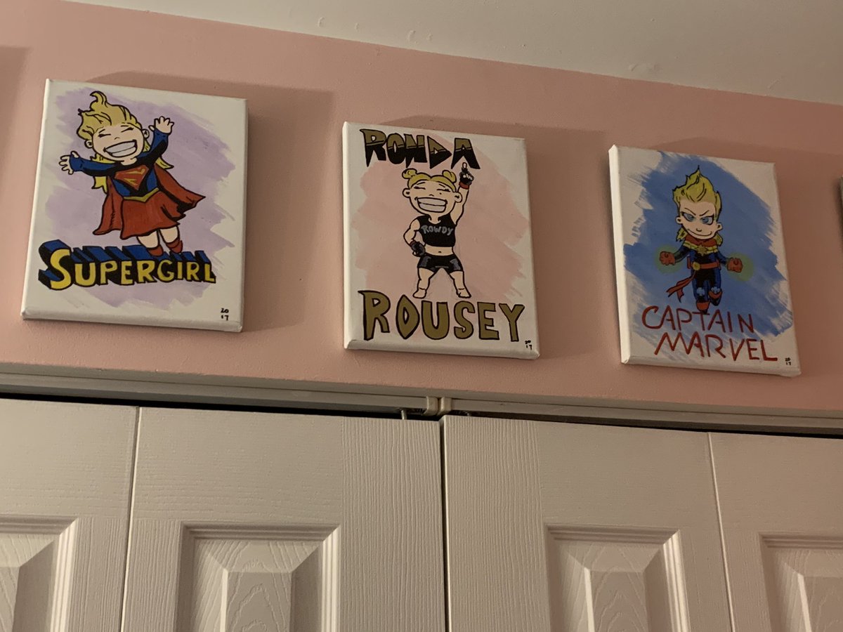 OMGamIA's tweet photo. @RondaRousey just a photo from my little girl’s room. :) https://t.co/Nuv8RYA9p0