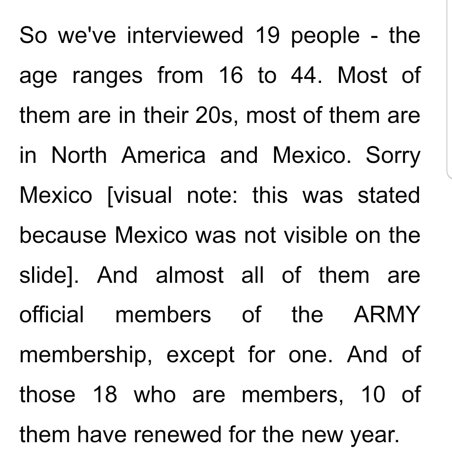 This is the sample size used for this study, and, as I have said before, 19 people is an incredibly small sample size to use for a fandom this big. I think the biggest issue people had with this was this sample size was treated as representative of the whole fandom.