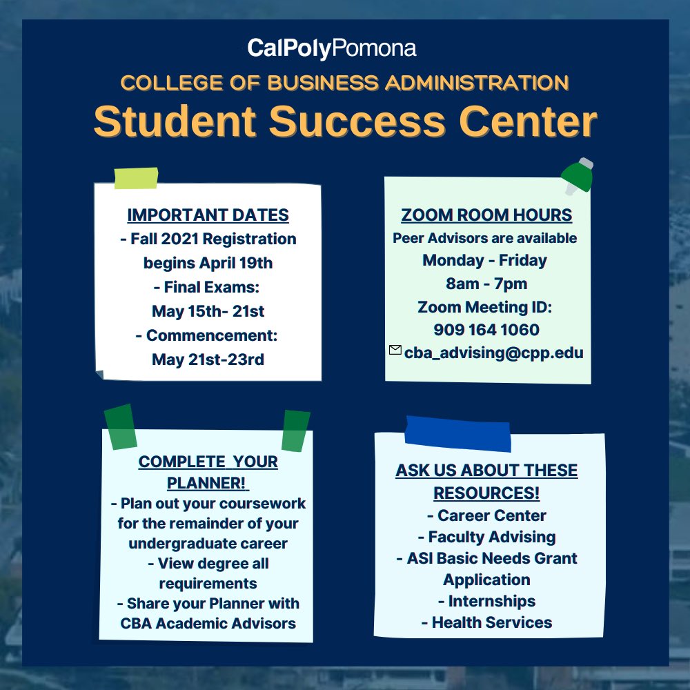 CPP CBA Student Success Center tweet media