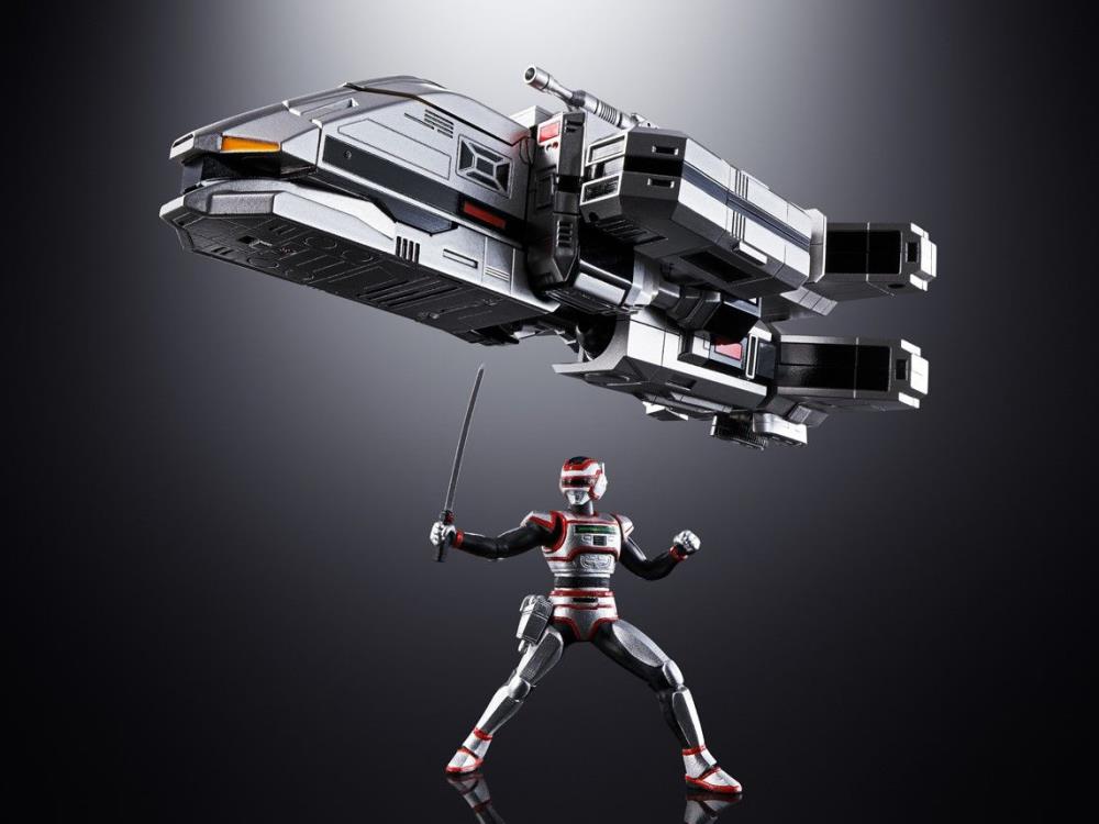 BandaiCollect's tweet photo. MegaBeast Investigator Juspion Soul of Chogokin GX-97 Combat Giant Daileon

Transforms from spaceship to robot form. Store Iron Wolf or Garbin inside and pose with the included mini figure of Juspion for a complete display. November 2021

#Daileon #MegaBeast #SoulofChogokin https://t.co/rRL5CdBwmr