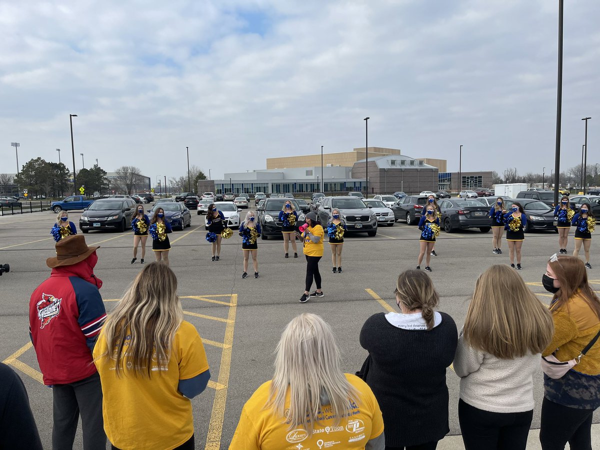madeye_kerr's tweet photo. Opening ceremony kicked off at 5! Followed by car smash and we are helping UPC get setup for Shrek at 8! 22 hours until we learn how much we raised for the kids this year! @sdsustateathon https://t.co/24SCMfGXaB