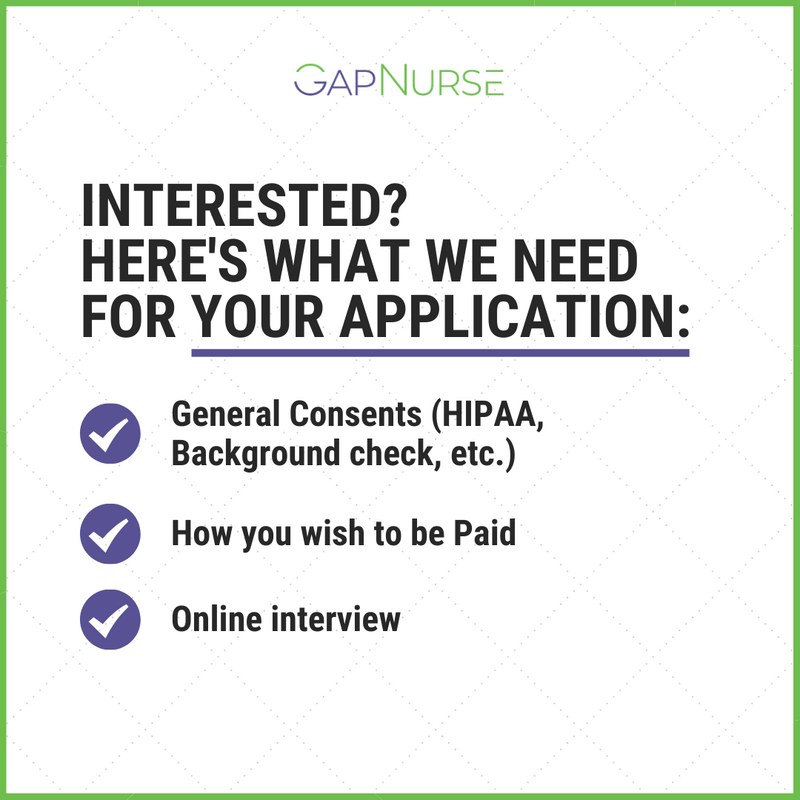 GapNurse's tweet photo. 📋 We require only standard information for you to be on board with us. Aside from these, we will require some documents so we can protect you and our client facilities.

Know about the requirements and get started here: https://t.co/SYTk7Ev7ez 

#GapNurse #AppyHere https://t.co/zKLhpplQJG