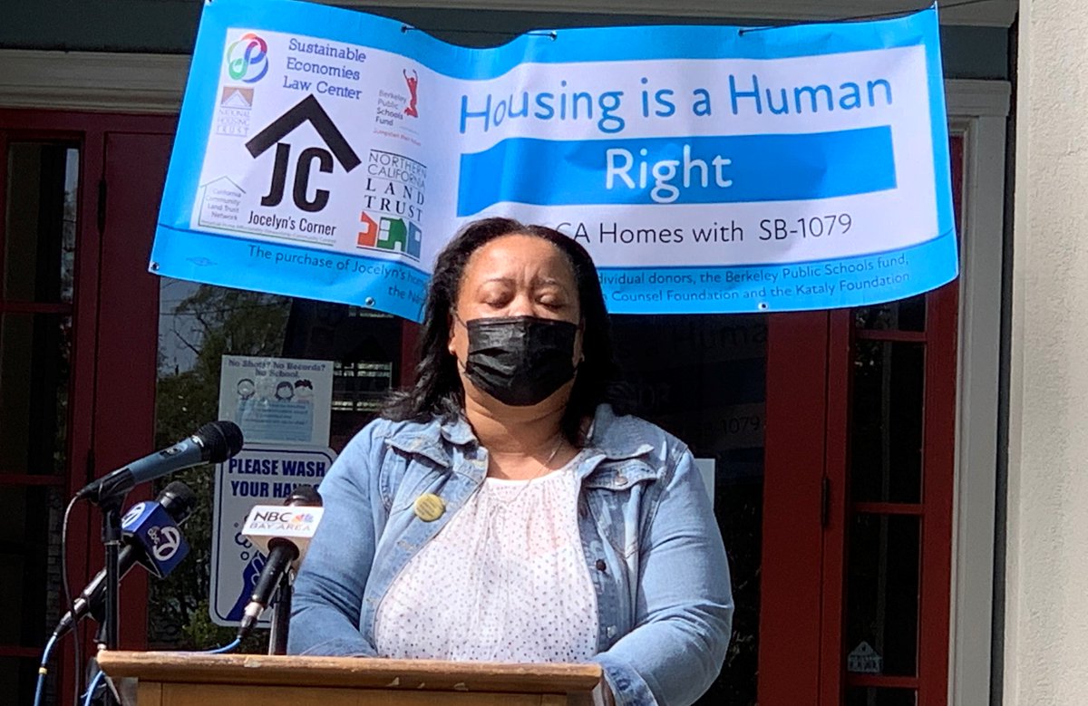 NancySkinnerCA's tweet photo. Wow! What a great afternoon! Huge congrats to Jocelyn Foreman for being the 1st to use my #SB1079, which gives tenants a fair shot of buying a foreclosed home before its gobbled up by a big corporation. And thx to Northern California Land Trust for helping Jocelyn buy her home! https://t.co/Mw0I3wH8KJ