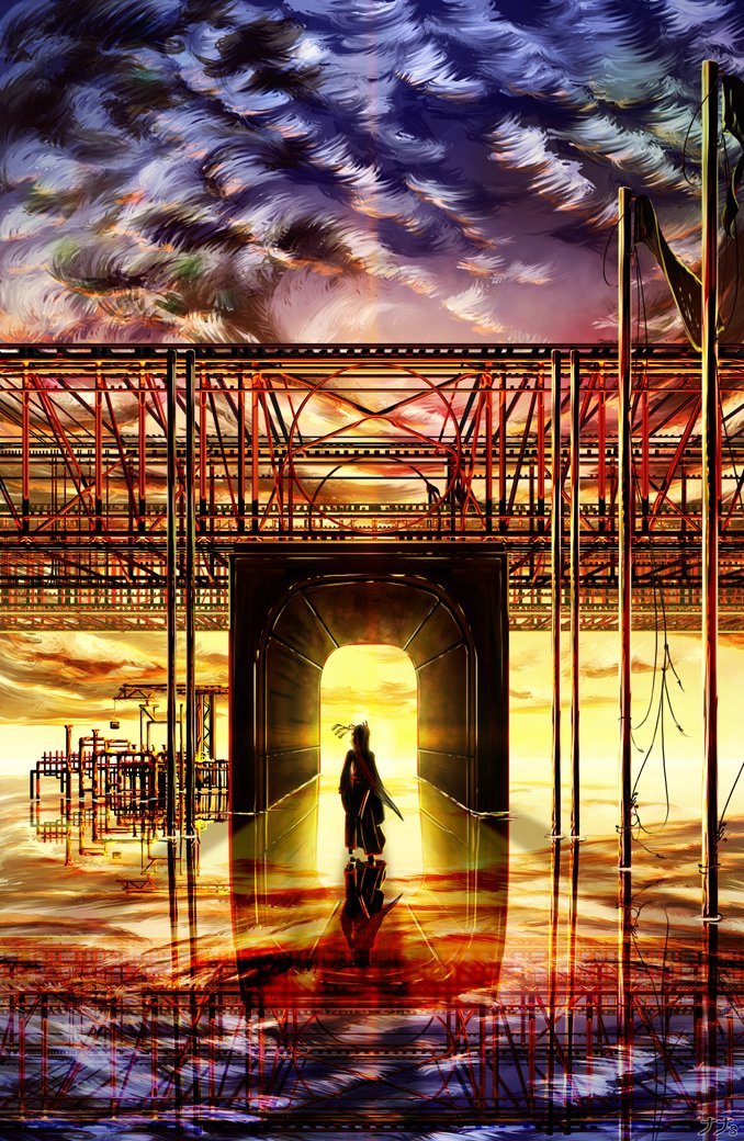 最近は夕焼けのイラストをあまり描いていませんが その時の季節と自分の感覚で風景の ナナｓ ﾅﾅｴｽ のイラスト