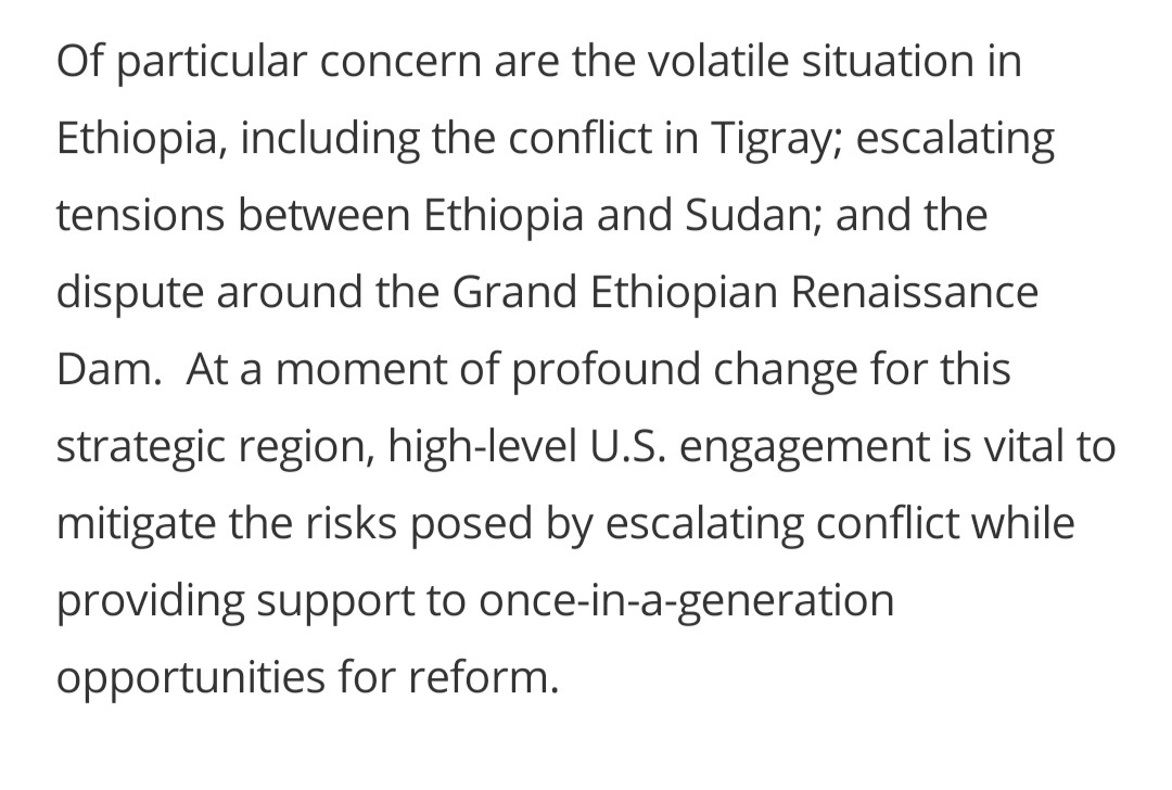 28) We interrupt this thread & fast forward to present to examine a developing story of concern:  #US  @SecBlinken's appointment of Jeffrey Feltman as Special Envoy to the  #HornOfAfrica. Why a "special envoy" to HoA, & why now? Focus seems  #Ethiopia &  #GERD.  #Tigray is also there.