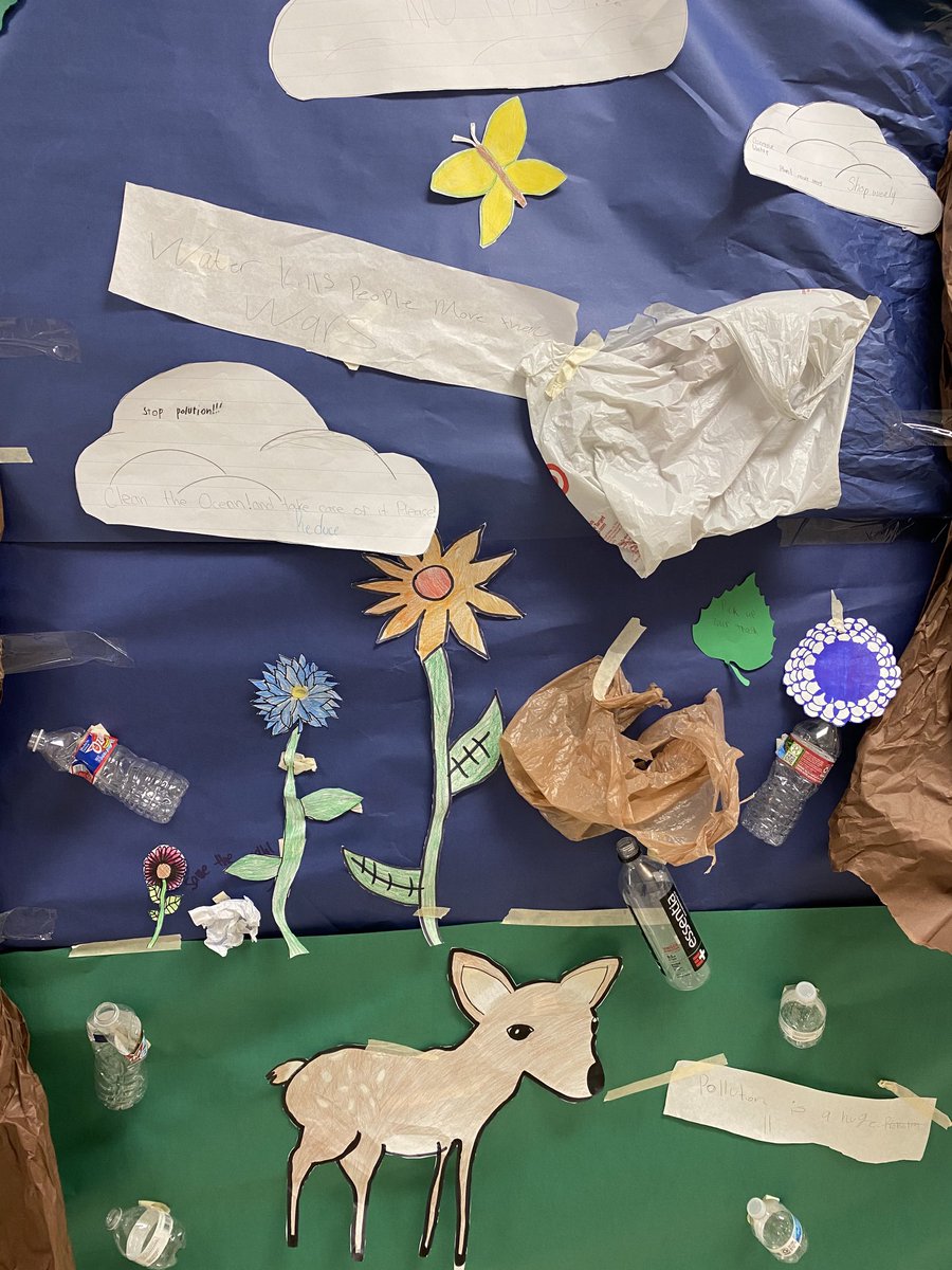 5th grade scholars created an ecosystem mural #earthday ⁦⁦<a href="/Houston_AISD/">Houston Academy - Aldine ISD</a>⁩ ⁦<a href="/AldineISD/">Aldine ISD</a>⁩