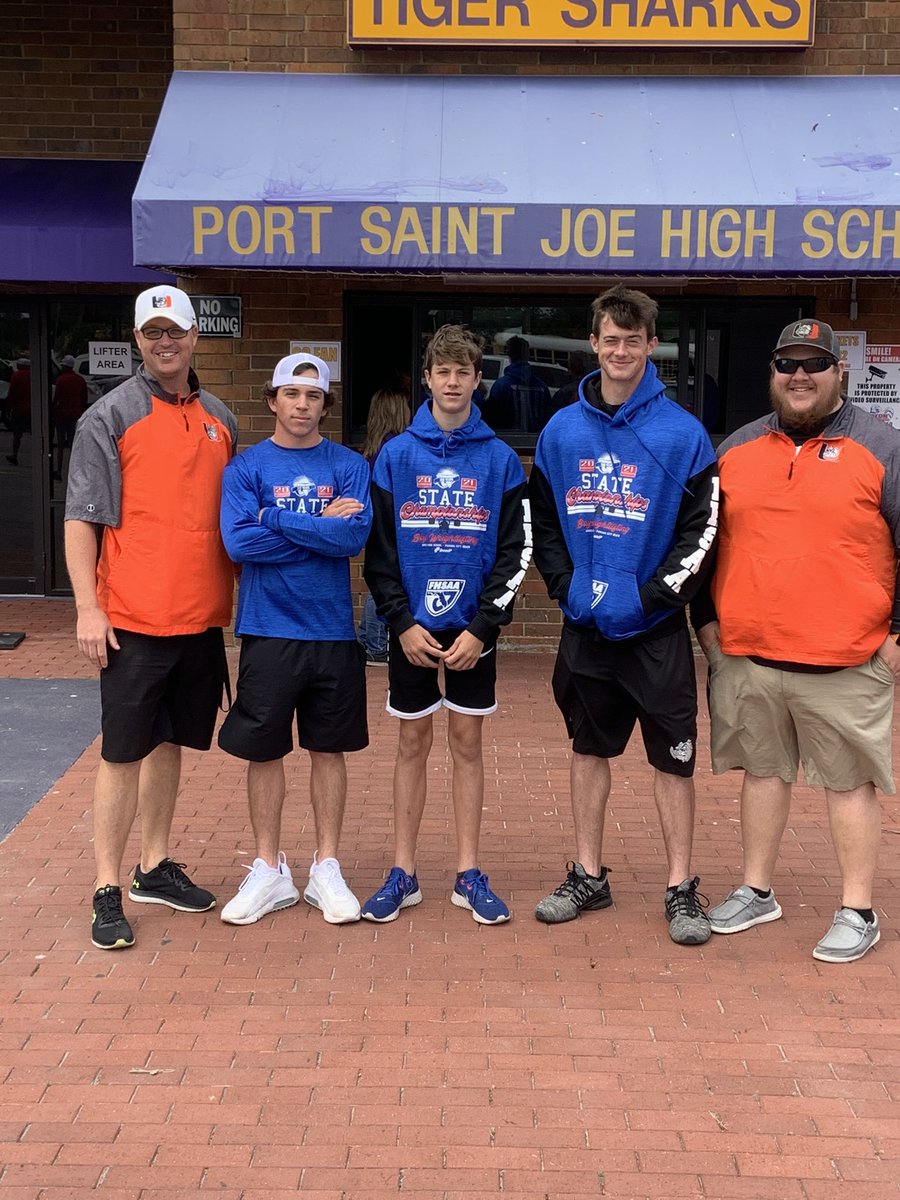So proud of these young men representing <a href="/UmatillaHigh/">Umatilla High School</a> <a href="/UmatillaFB/">Umatilla High Football</a> in qualifying and competing in the <a href="/FHSAA/">FHSAA</a> State Championship weightlifting meet this weekend in <a href="/PortStJoeHS/">PSJHS Athletics</a>. Still getting PR’s at State Championship. It has been an honor to coach them this season.