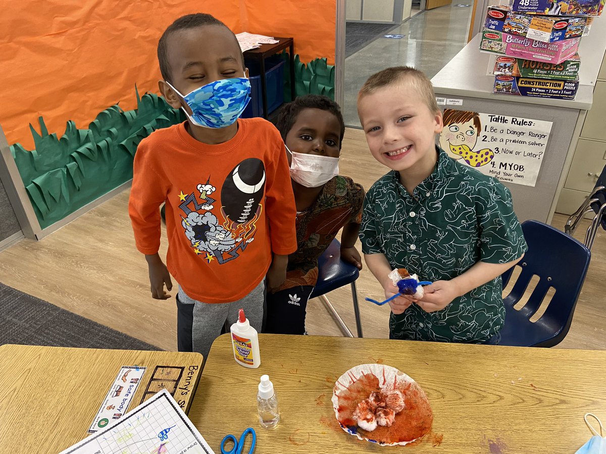 Our kids had so much fun learning about pollination today! Our STEM Challenge was to create a flower and pollen collector and transfer the pollen from the pollen collector to the flower! Our kids rocked it! <a href="/Ms_Salisbury/">Taylor Salisbury</a>