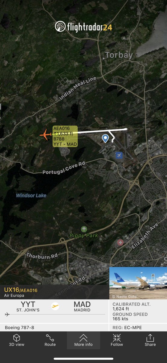 TomPodolec's tweet photo. Update 🔀 DIVERSION MEDICAL
Air Europa #UX16 from San Pedro Sula just departed St John’s and continuing its journey to Madrid. Diverted earlier for a medical on board.
https://t.co/BeUazS8UyN https://t.co/qd6mDXddud