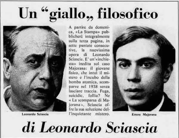 GiuliaMoroni15's tweet photo. La scomparsa di Majorana, L. Sciascia.
L’autore cerca di trovare le possibili motivazioni che portarono alla misteriosa scomparsa del fisico Ettore Majorana, utilizzando documenti, testimonianze di amici e parenti. 
@zizzo_zizzo #LoraDiLettura https://t.co/I0YyOTfGKo