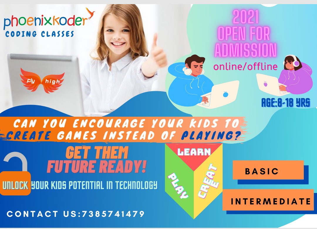 phoenixkoder's tweet image. How many of you guys are agree with Every kid is Unique!
Have an ability to learn new things Faster...
Kids are the future of our Nation...let them help to Fly High! 
with Phoenixkoder family....
phoenixkoder.com